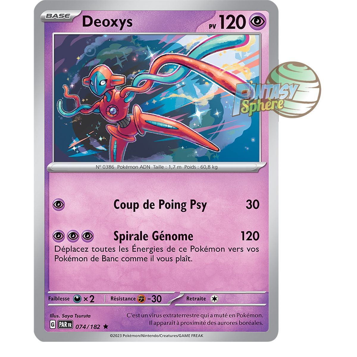 Deoxys - Holo Rare 74/182 - Scarlet and Violet Paradox Rift