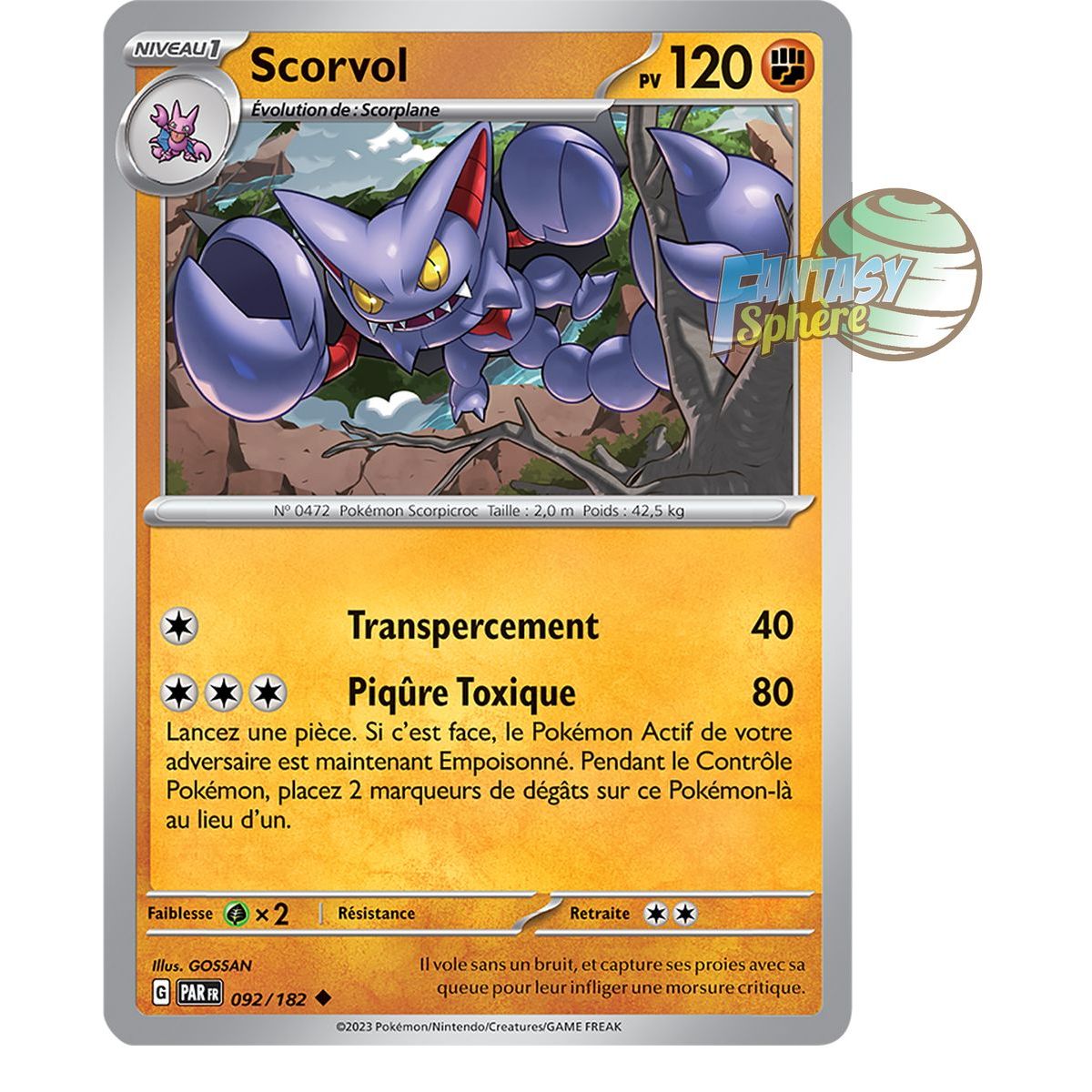 Scorvol - Reverse 92/182 - Scarlet and Violet Faille Paradox