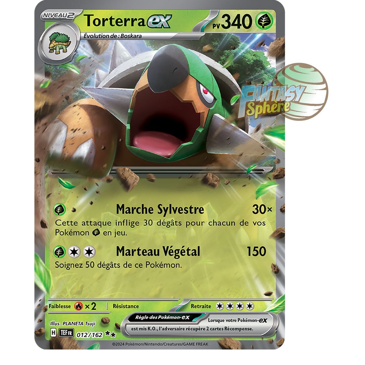 Torterra EX - Double Rare 12/162 - Scarlet and Violet Temporal Forces