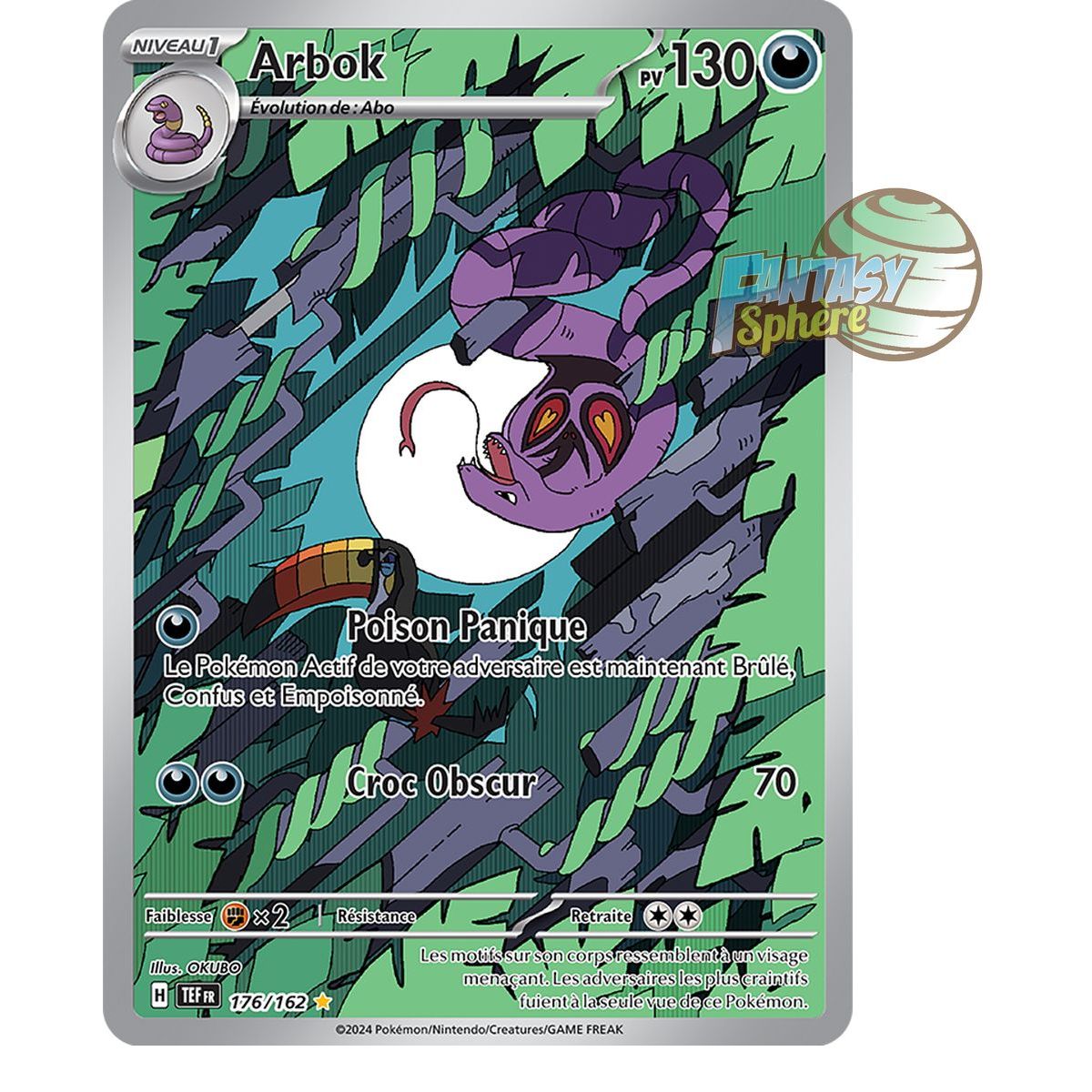 Arbok - Rare Illustration 176/162 - Scarlet and Violet Temporal Forces