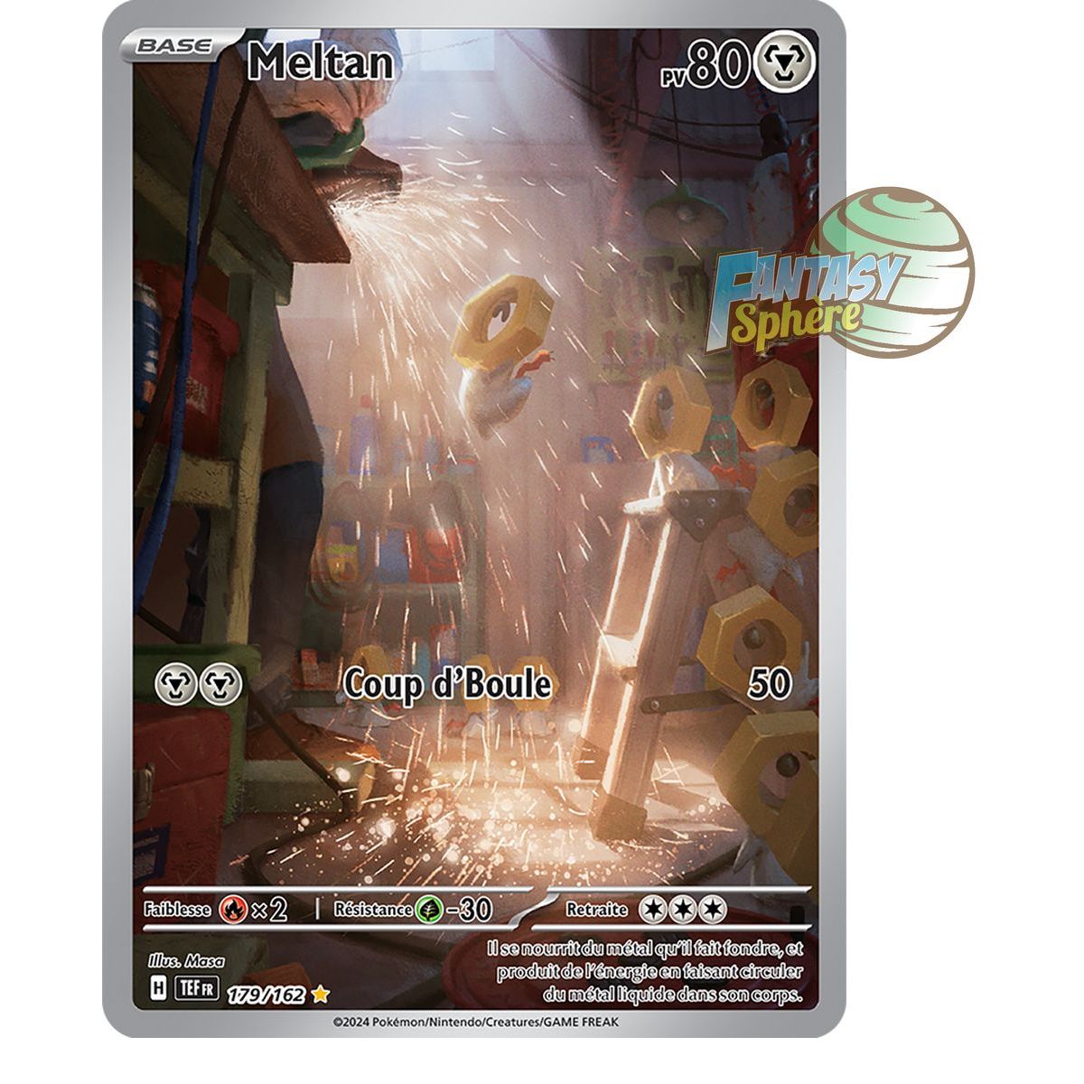 Item Meltan - Rare Illustration 179/162 - Scarlet and Violet Temporal Forces