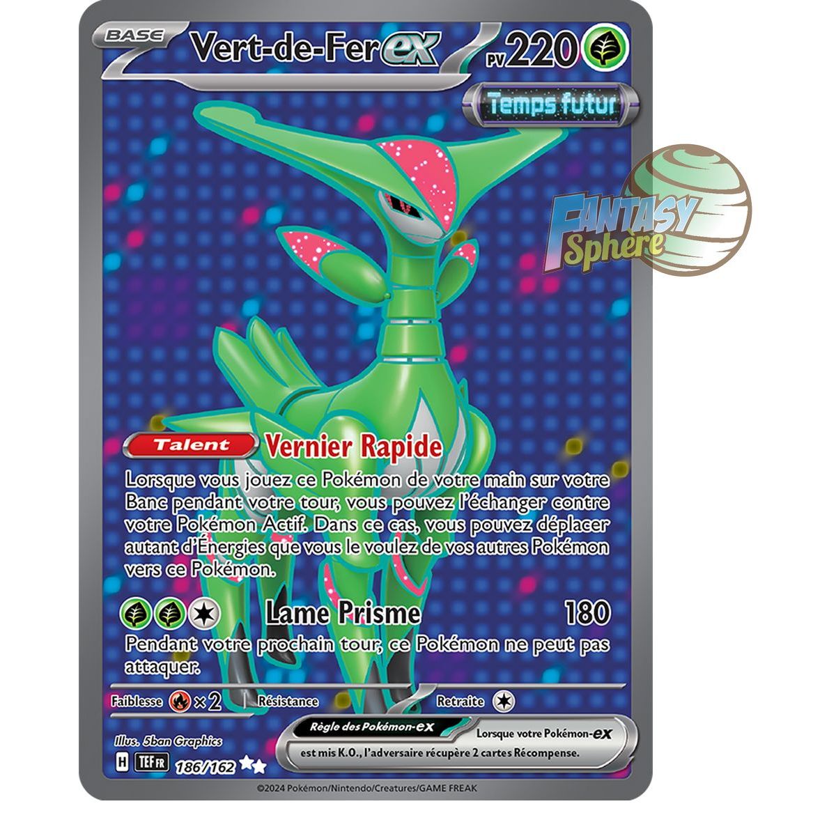 Iron-Green EX - Ultra Rare 186/162 - Scarlet and Violet Temporal Forces