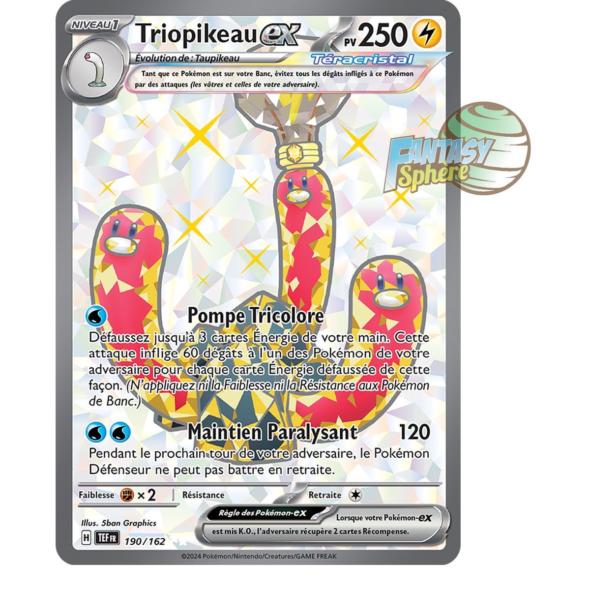 Item Triopikeau EX - Ultra Rare 190/162 - Scarlet and Violet Forces Temporelles