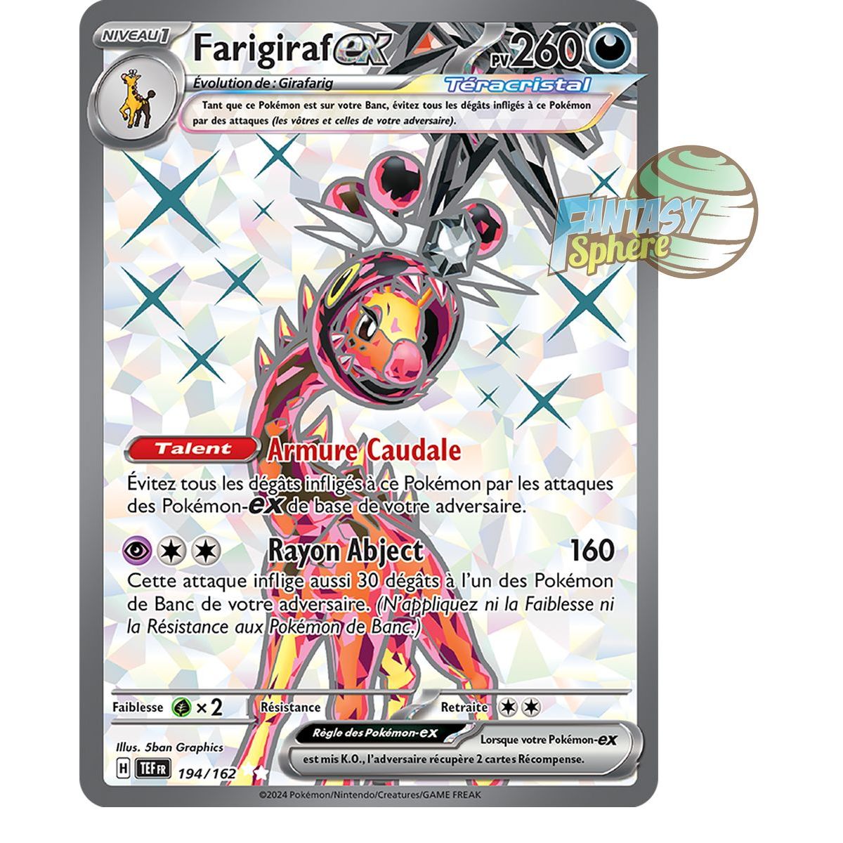 Farigiraf EX - Ultra Rare 194/162 - Scarlet and Violet Temporal Forces