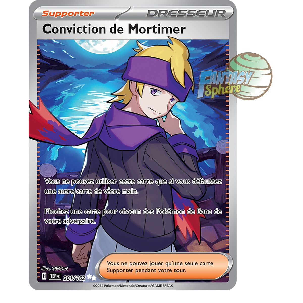 Item Mortimer's Conviction - Ultra Rare 201/162 - Scarlet and Violet Temporal Forces