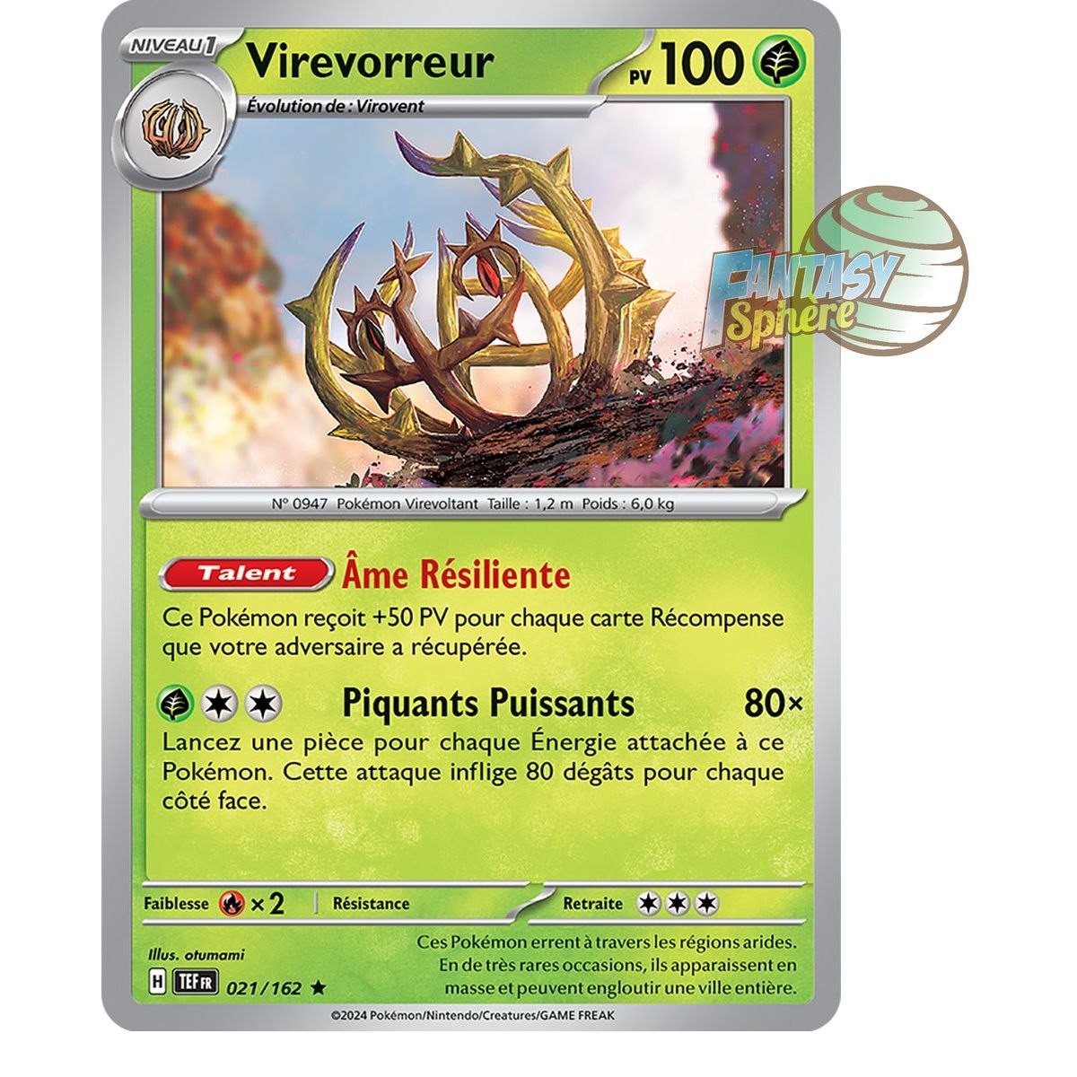 Item Virevorreur - Holo Rare 21/162 - Scarlet and Violet Temporal Forces