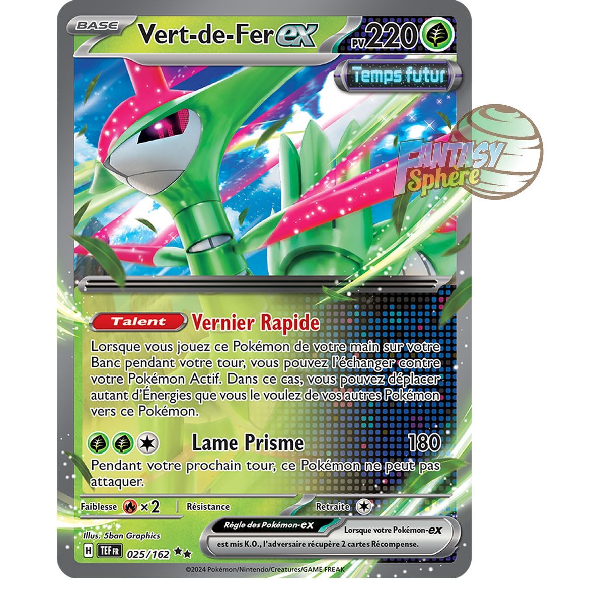 Iron-Green EX - Double Rare 25/162 - Scarlet and Violet Temporal Forces