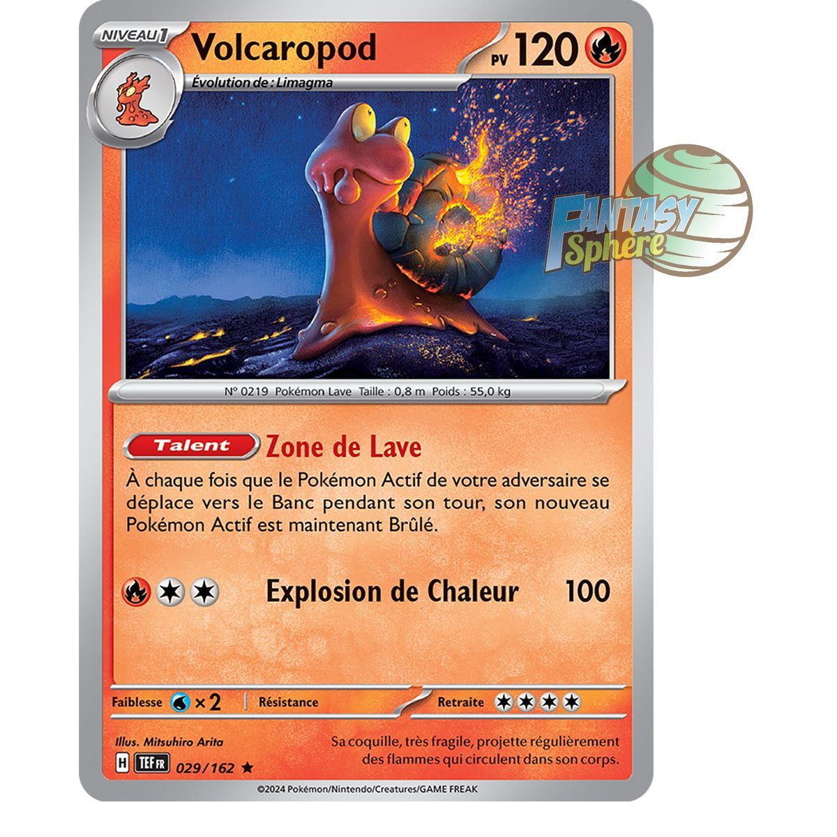 Item Volcaropod - Holo Rare 29/162 - Scarlet and Violet Temporal Forces