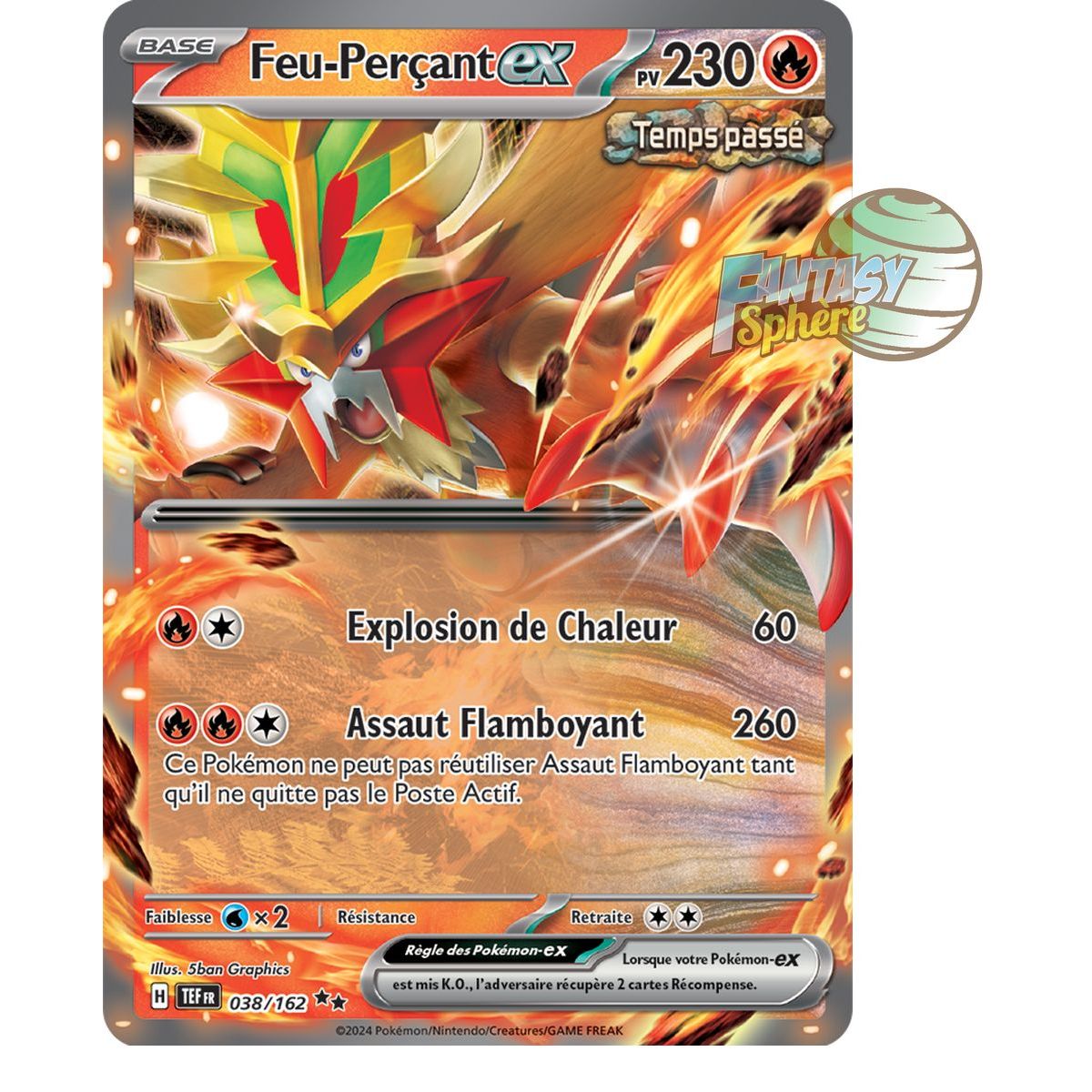 Piercing Fire EX - Double Rare 38/162 - Scarlet and Violet Temporal Forces