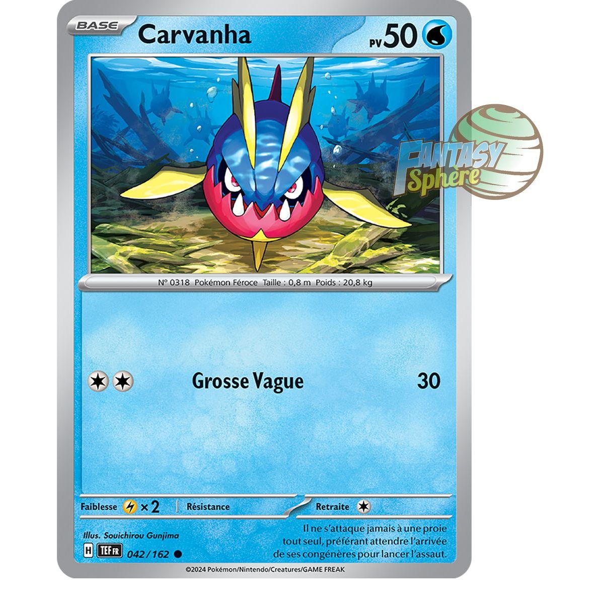 Carvanha - Commune 42/162 - Scarlet and Violet Temporal Forces