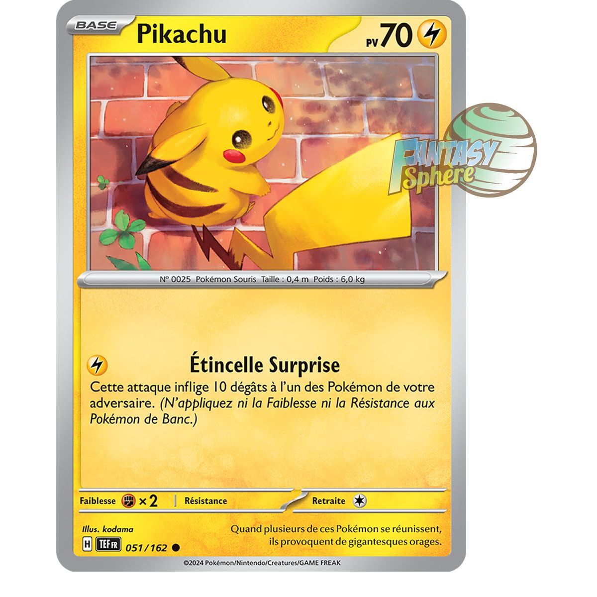 Pikachu - Commune 51/162 - Scarlet and Violet Temporal Forces