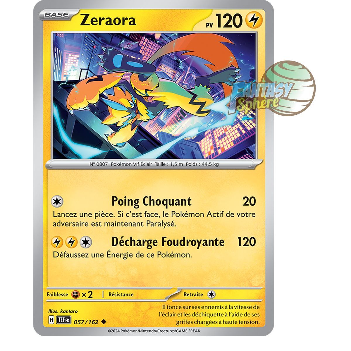 Zeraora - Uncommon 57/162 - Scarlet and Violet Temporal Forces