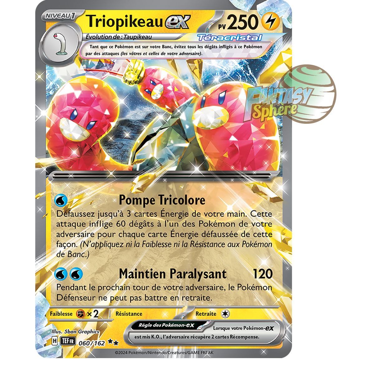 Triopikeau EX - Double Rare 60/162 - Scarlet and Violet Temporal Forces