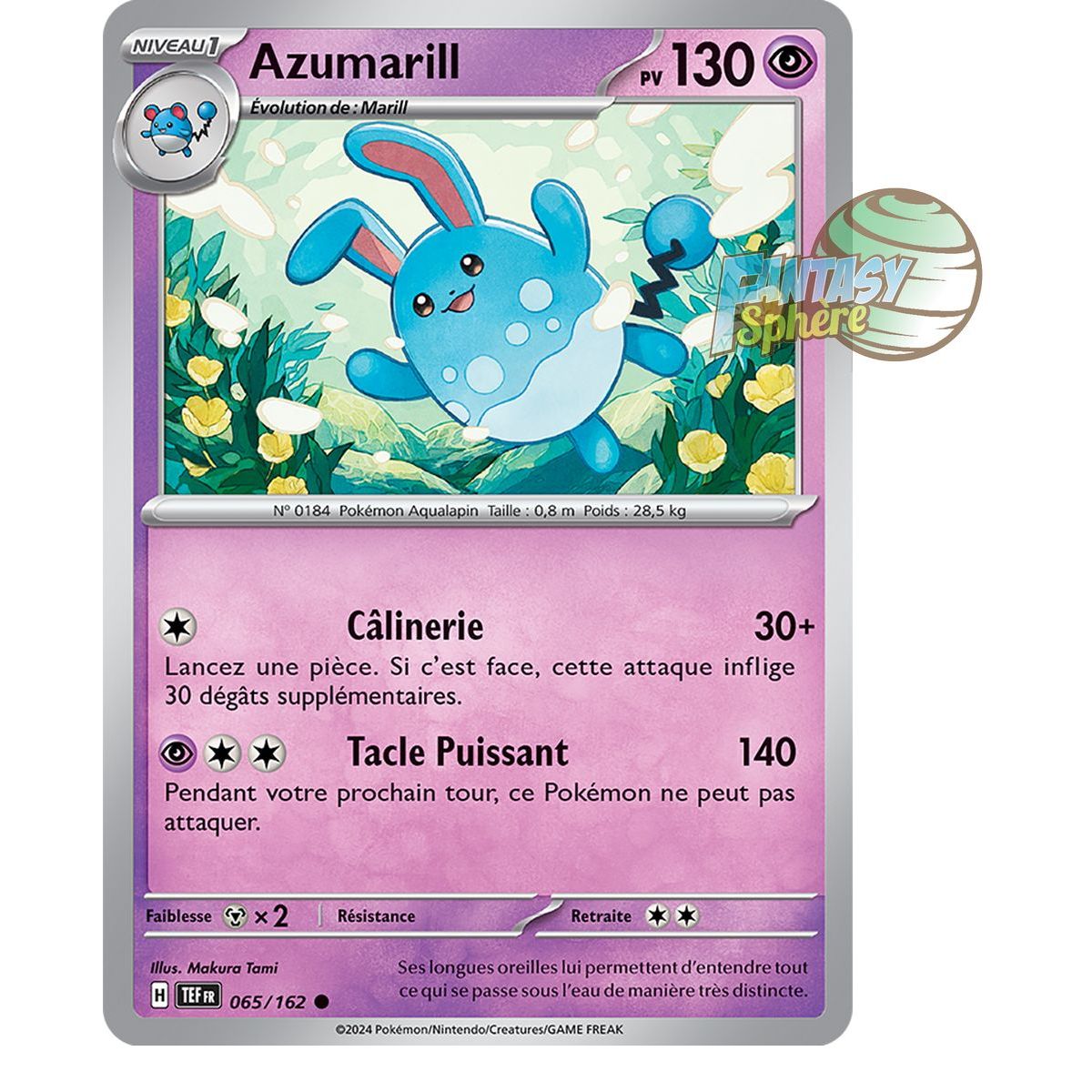 Azumarill - Commune 65/162 - Scarlet and Violet Temporal Forces