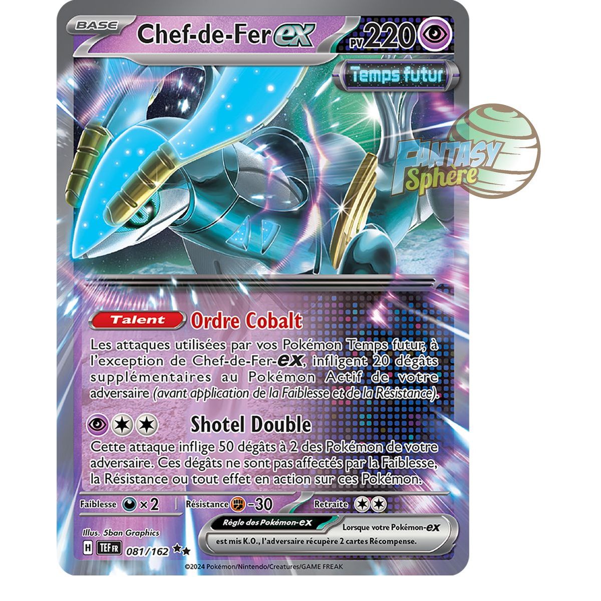 Chef-de-Fer EX - Double Rare 81/162 - Scarlet and Violet Temporal Forces