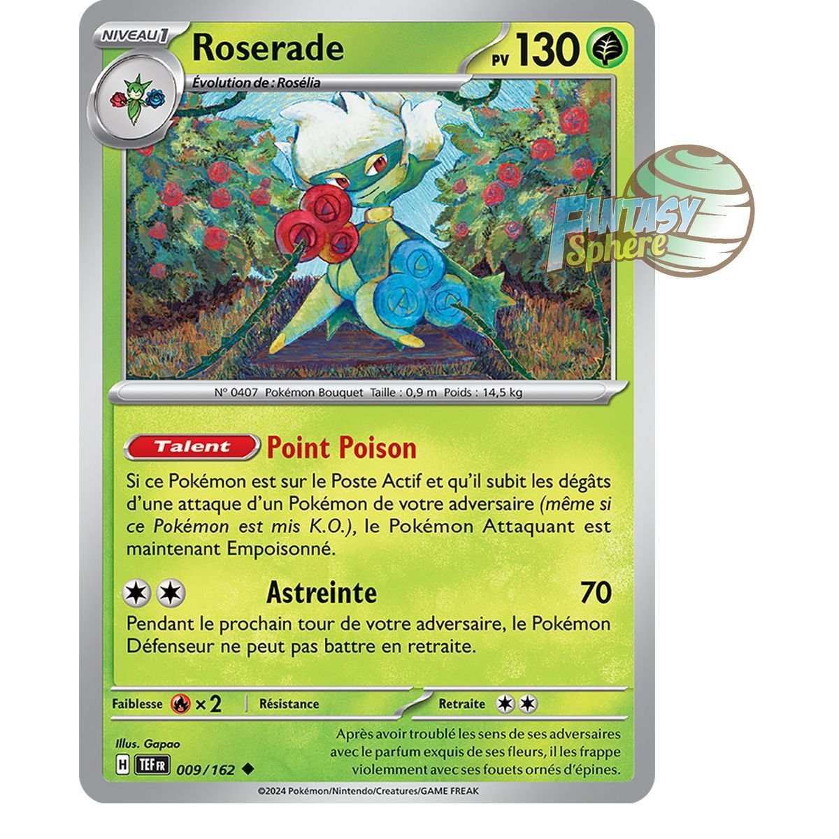 Roserade - Uncommon 9/162 - Scarlet and Violet Temporal Forces