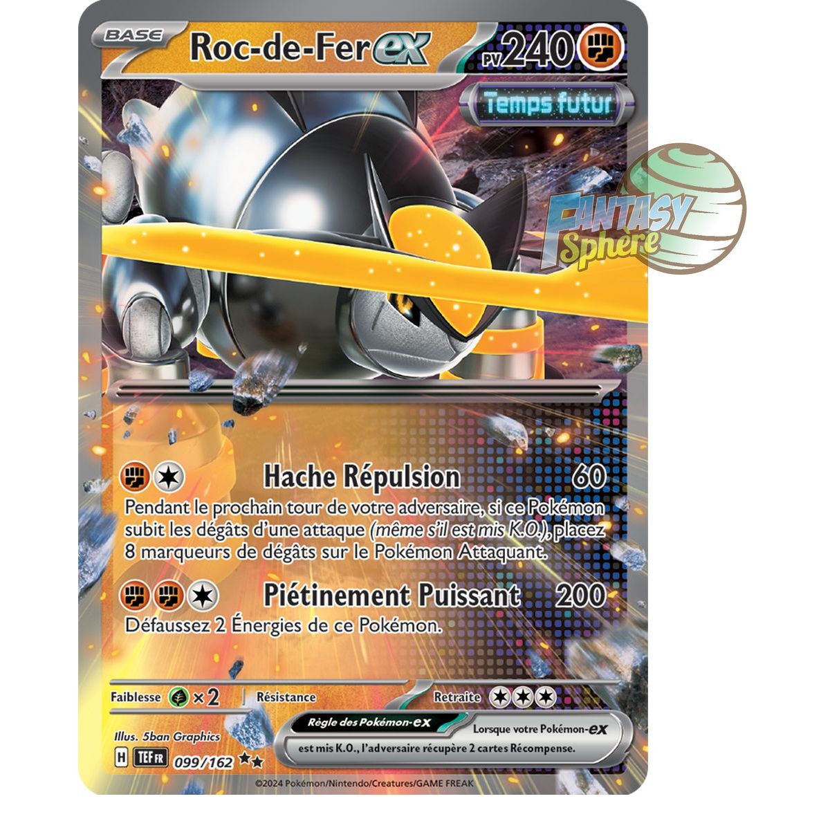 Roc-de-Fer EX - Double Rare 99/162 - Scarlet and Violet Temporal Forces