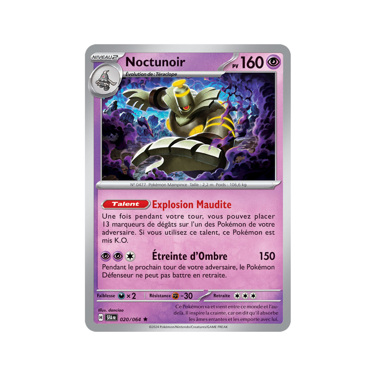 Noctunoir - Holo Rare 20/64 - Scarlet and Violet Fable Nebula