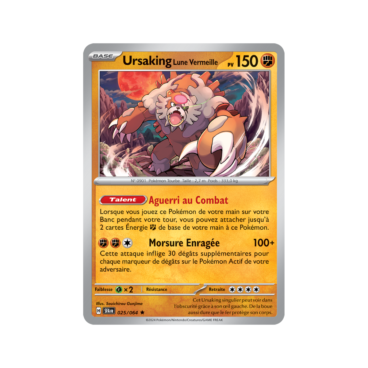 Ursaking Vermilion Moon - Holo Rare 25/64 - Scarlet and Purple Fable Nebula