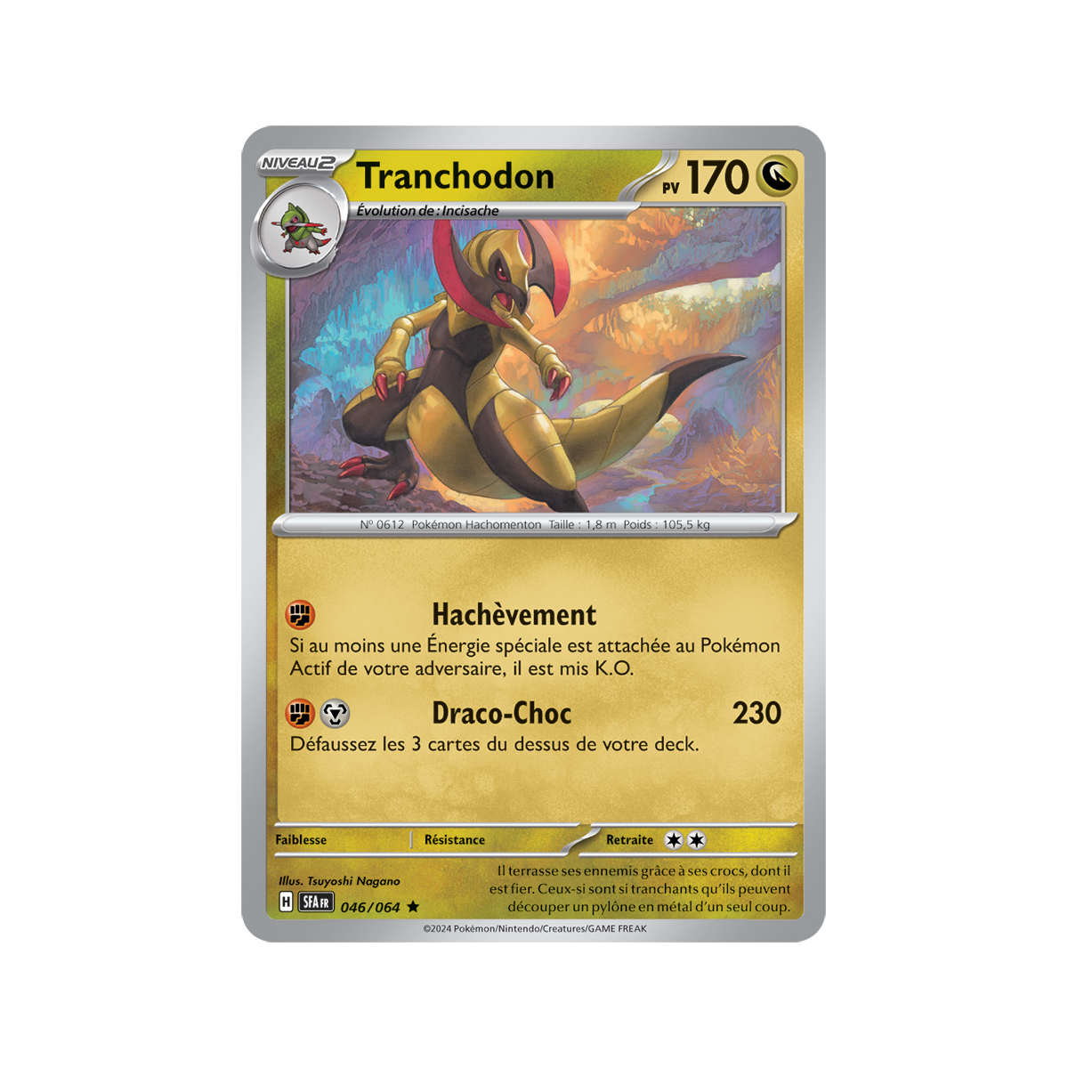 Tranchodon - Holo Rare 46/64 - Scarlet and Purple Nebula Fable