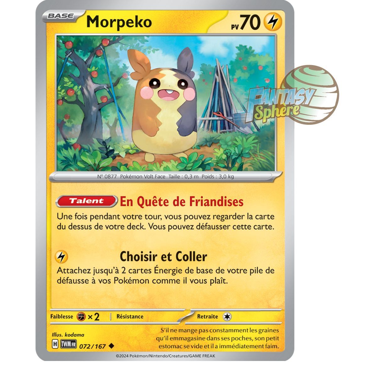 Morpeko - Uncommon 72/167 - Scarlet and Violet Twilight Masquerade