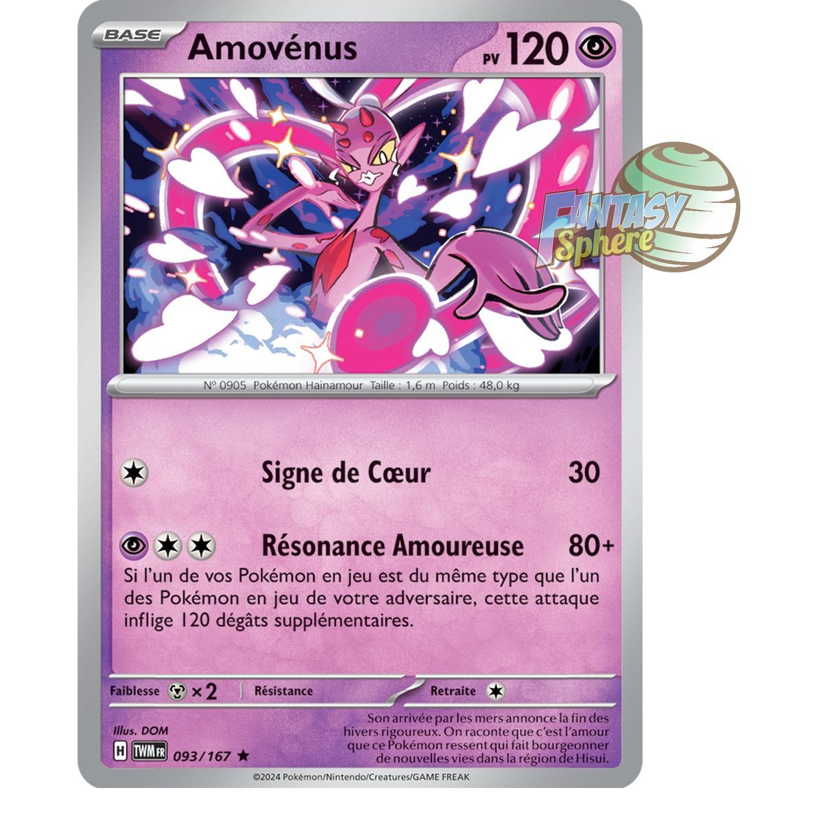 Amovenus - Holo Rare 93/167 - Scarlet and Violet Twilight Masquerade