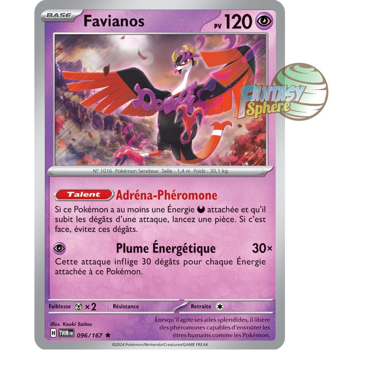 Item Favianos - Holo Rare 96/167 - Scarlet and Violet Twilight Masquerade