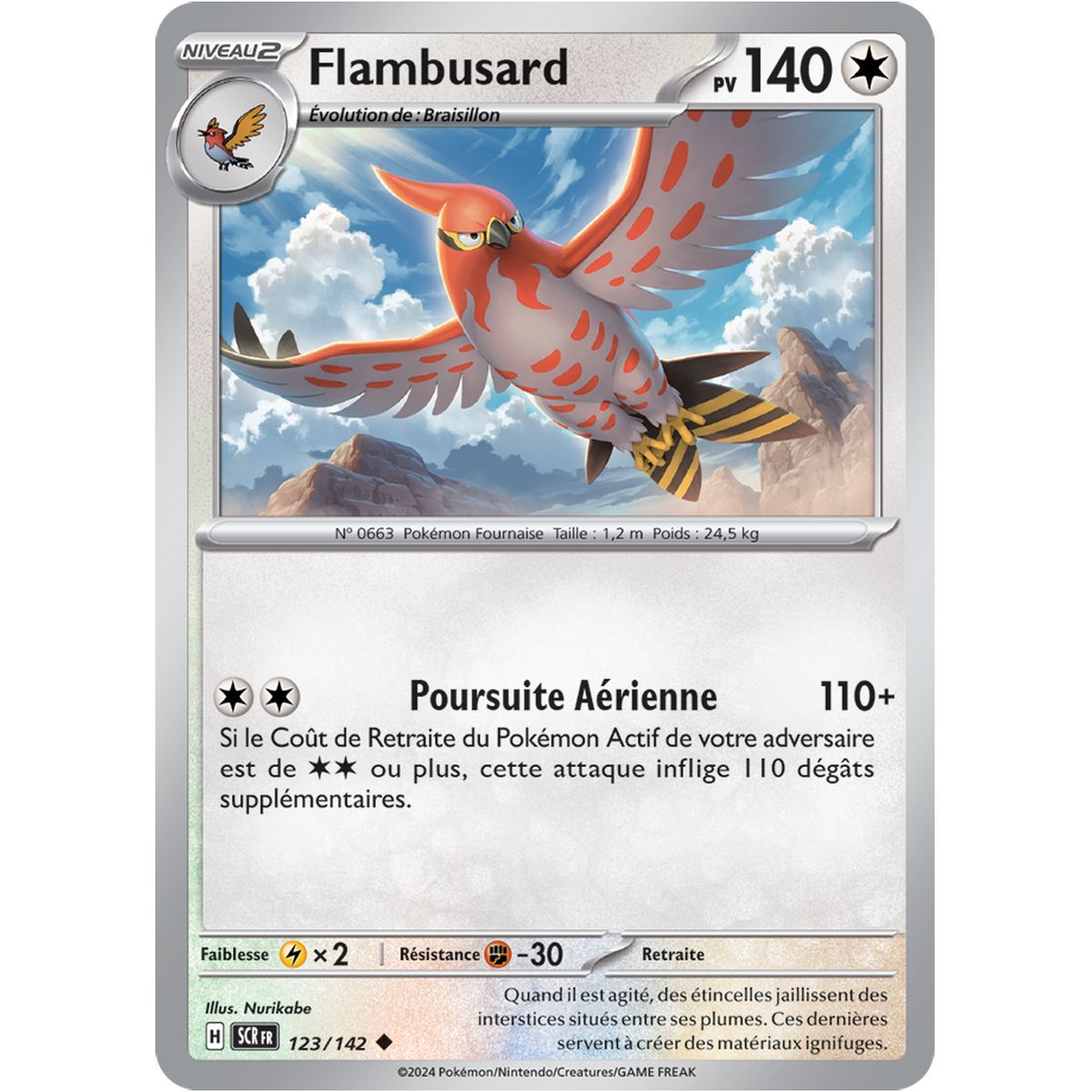 Flambusard - Uncommon 123/142 - Scarlet and Violet Star Crown