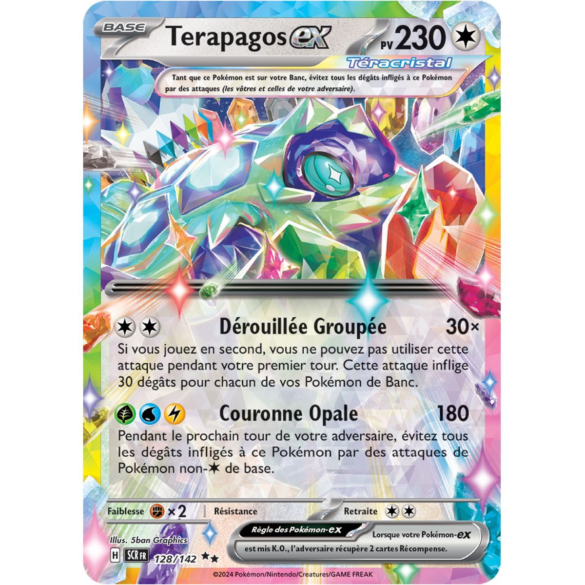 Terapagos EX - Double Rare 128/142 - Scarlet and Violet Star Crown