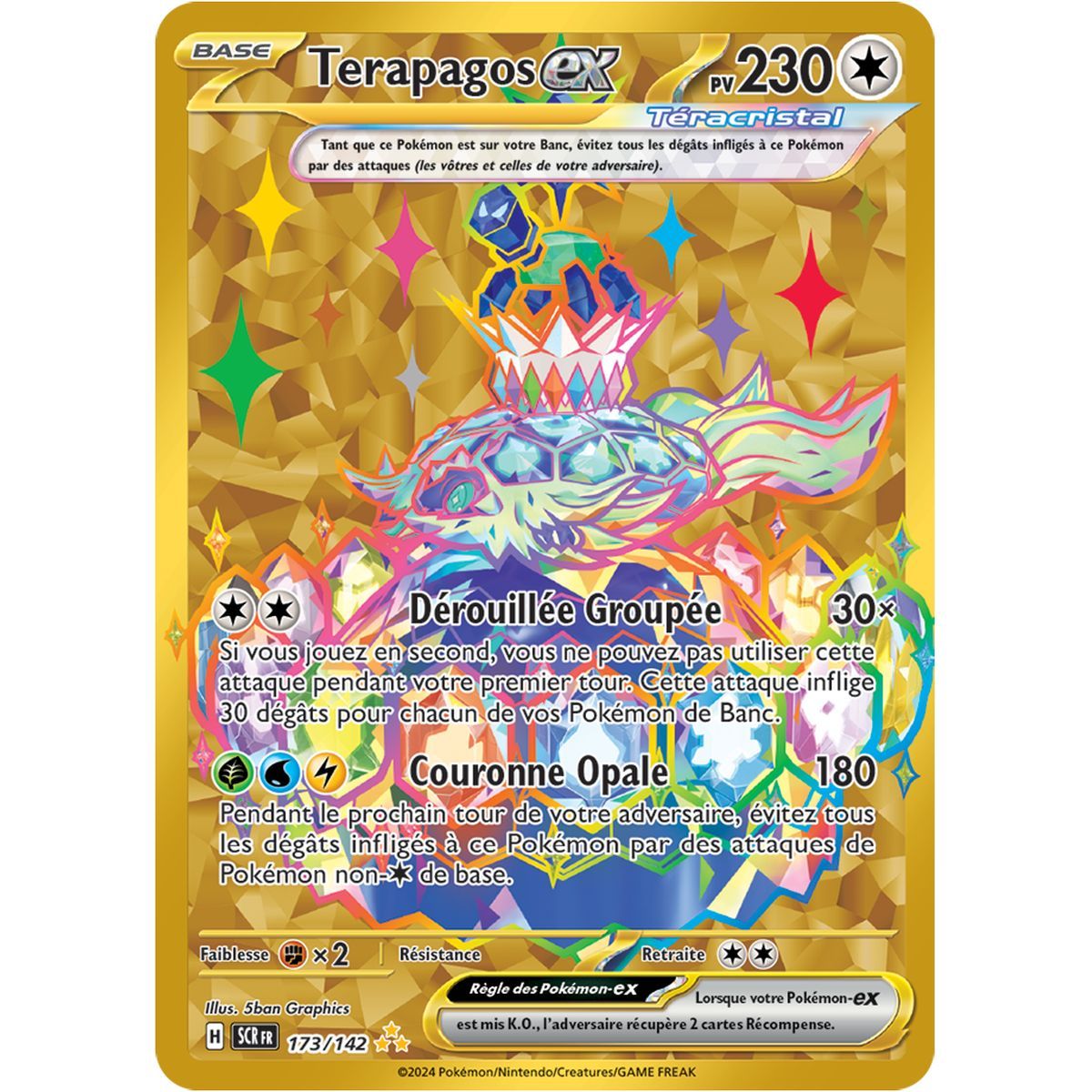 Item Terapagos EX - Hyper Rare 173/142 - Scarlet and Violet Star Crown