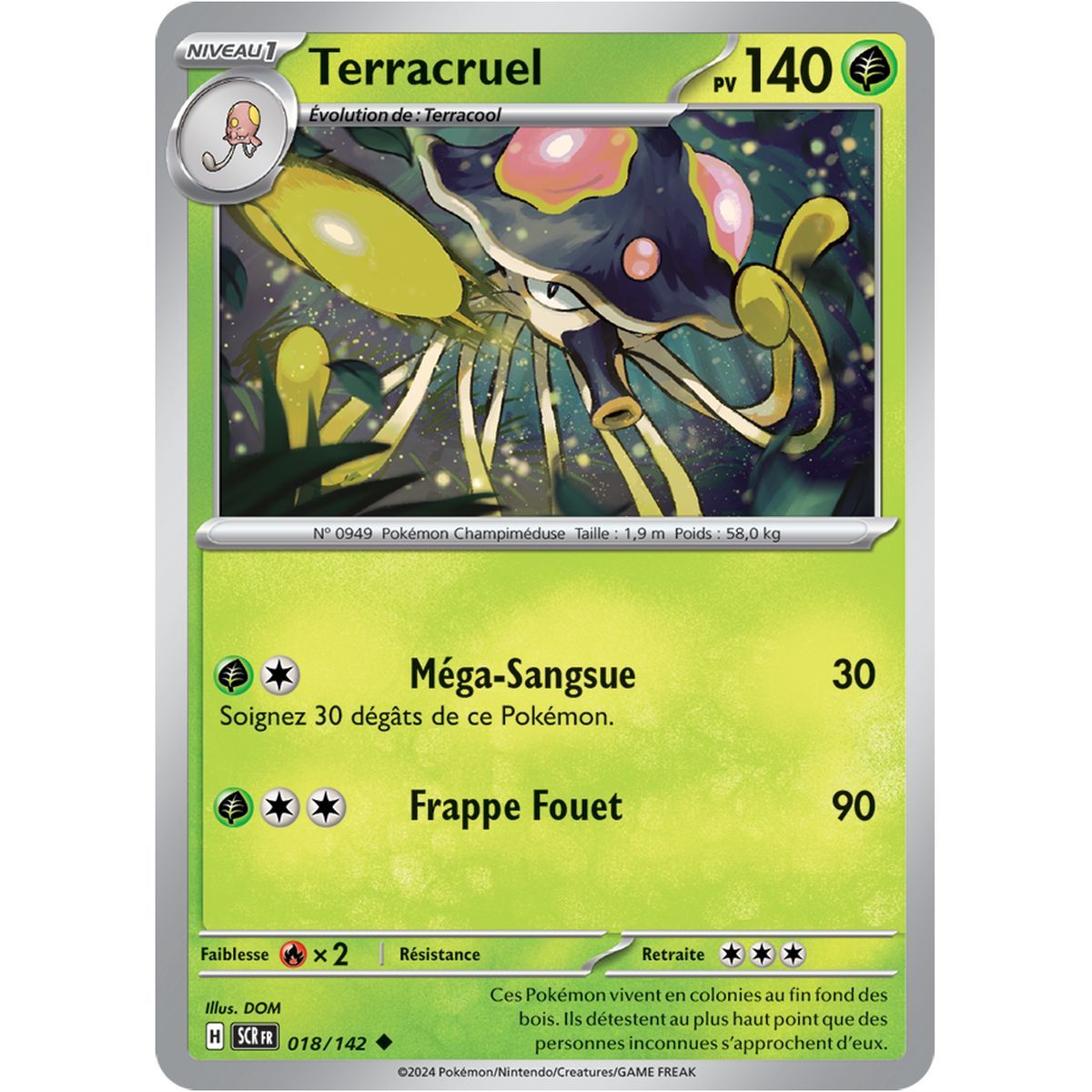 Terracruel - Uncommon 18/142 - Scarlet and Purple Star Crown