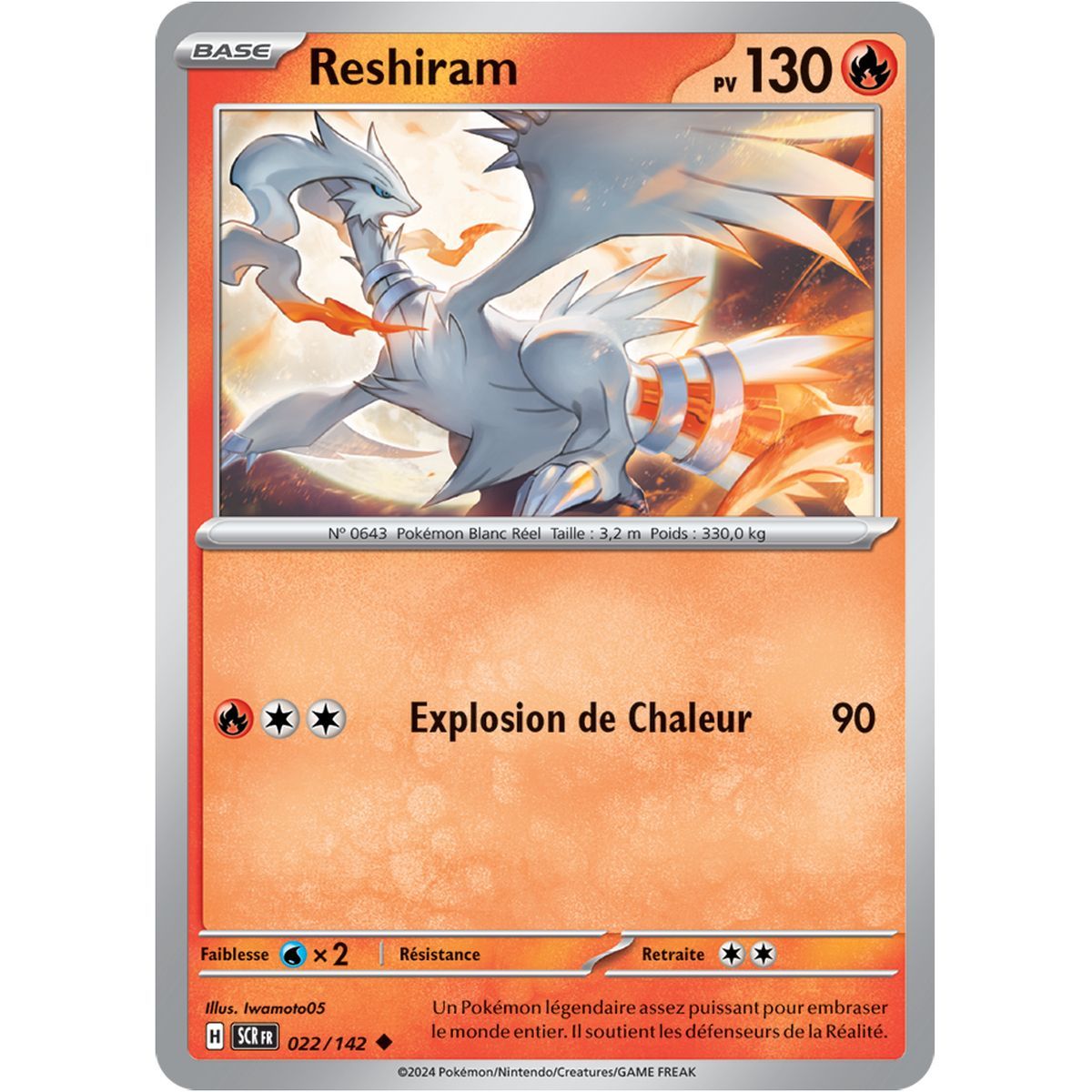 Reshiram - Uncommon 22/142 - Scarlet and Violet Star Crown