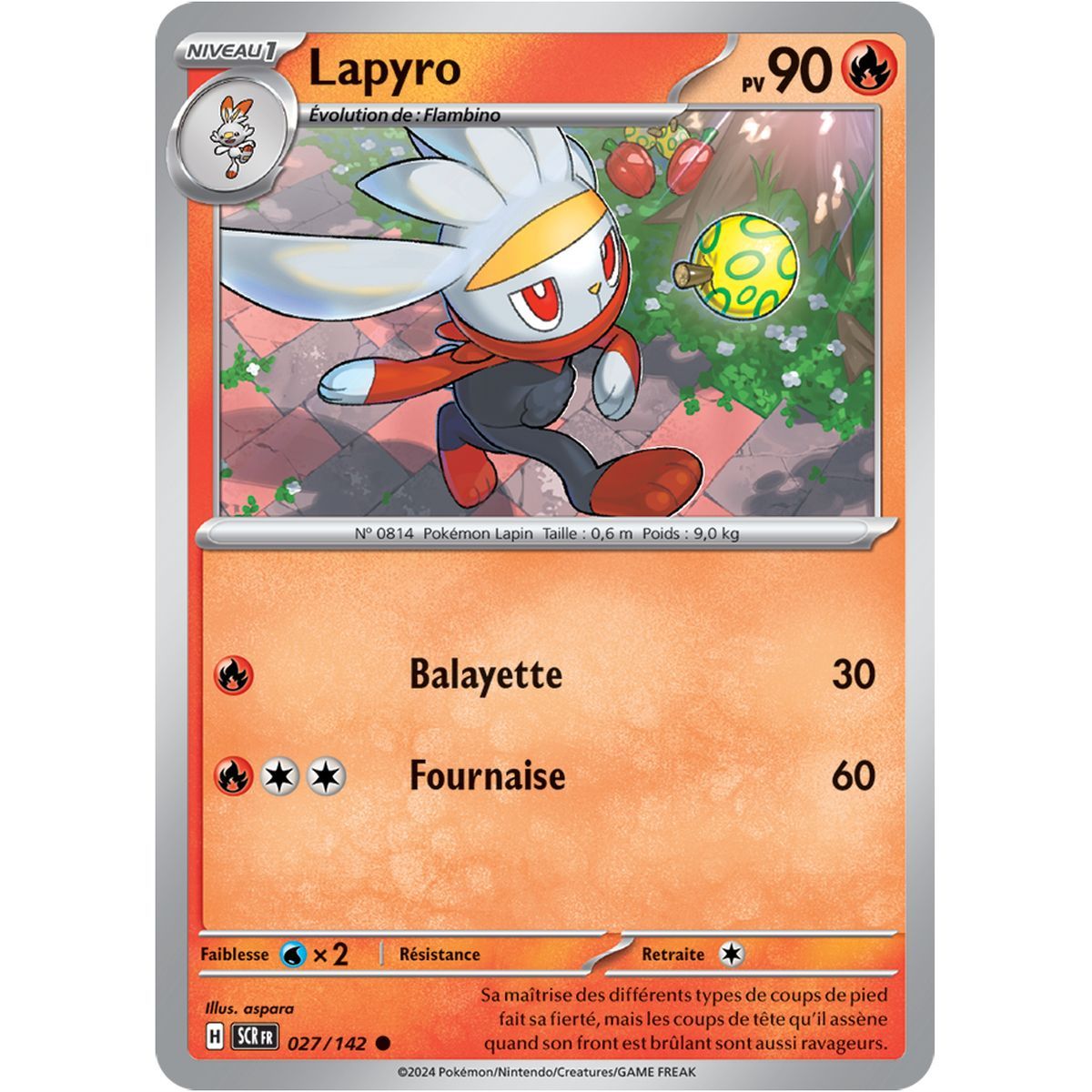 Lapyro - Common 27/142 - Scarlet and Violet Star Crown