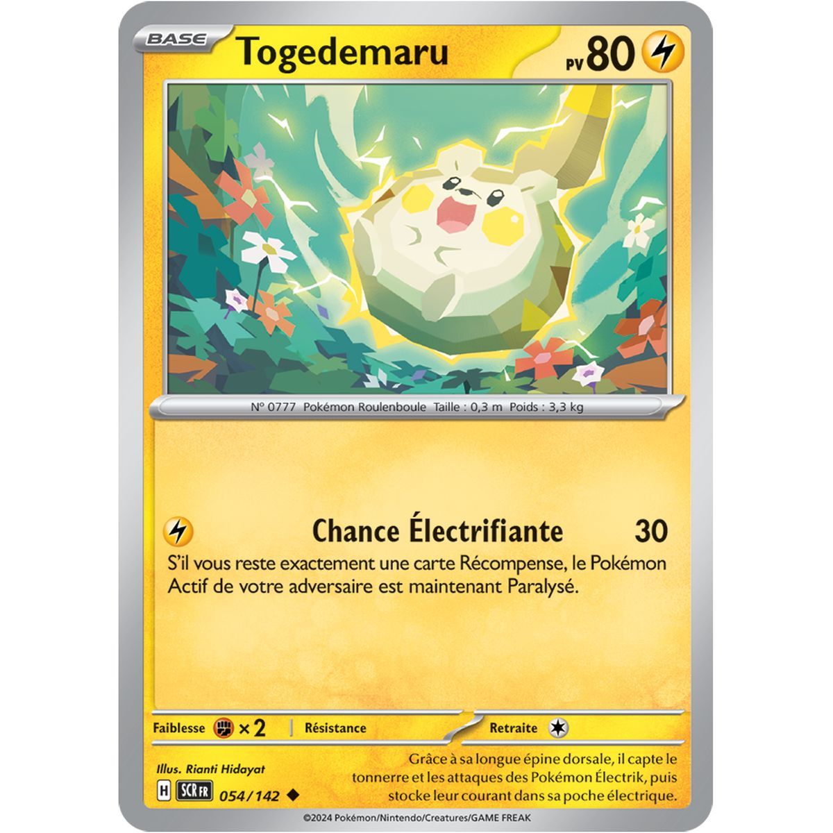 Togedemaru - Uncommon 54/142 - Scarlet and Violet Star Crown