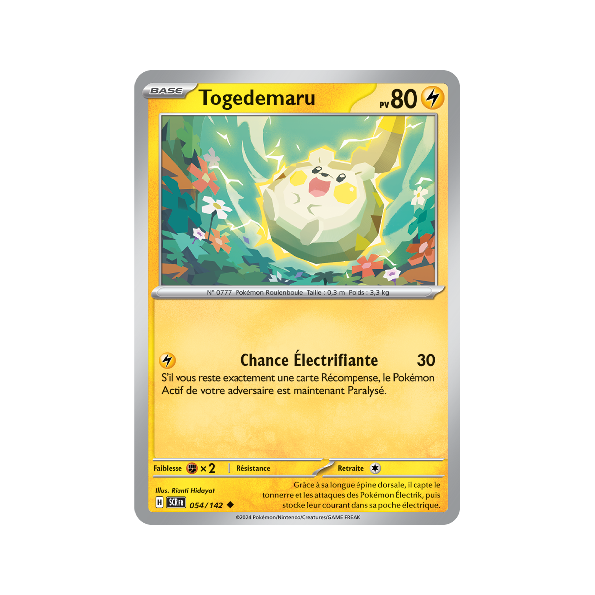 Togedemaru - Reverse 54/142 - Scarlet and Violet Star Crown