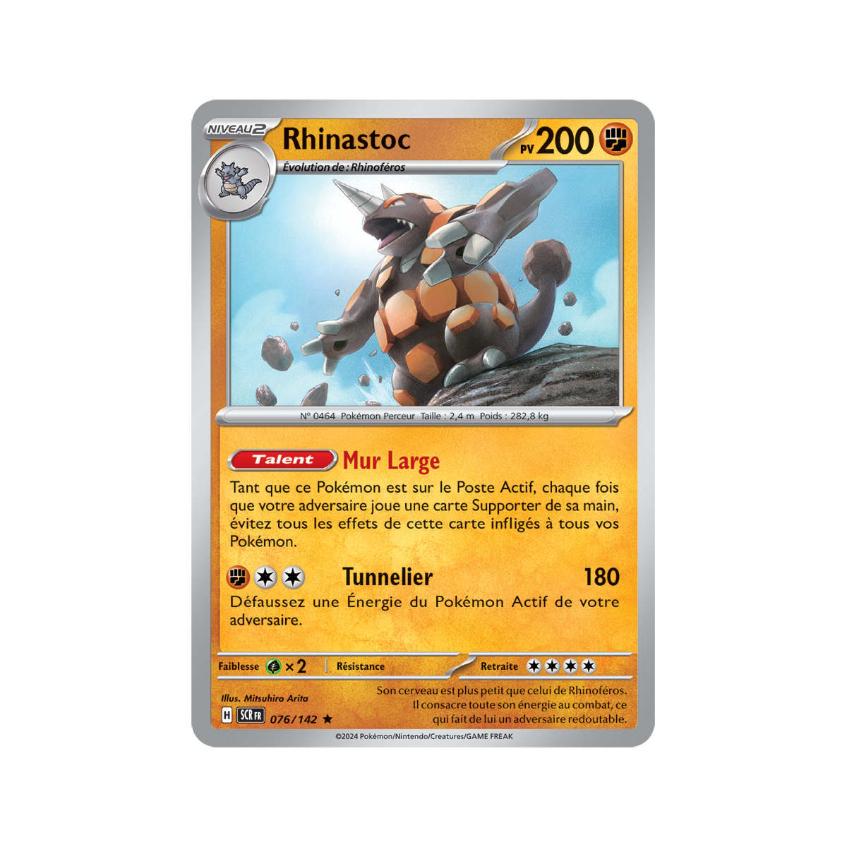 Rhinastoc - Holo Rare 76/142 - Scarlet and Violet Star Crown