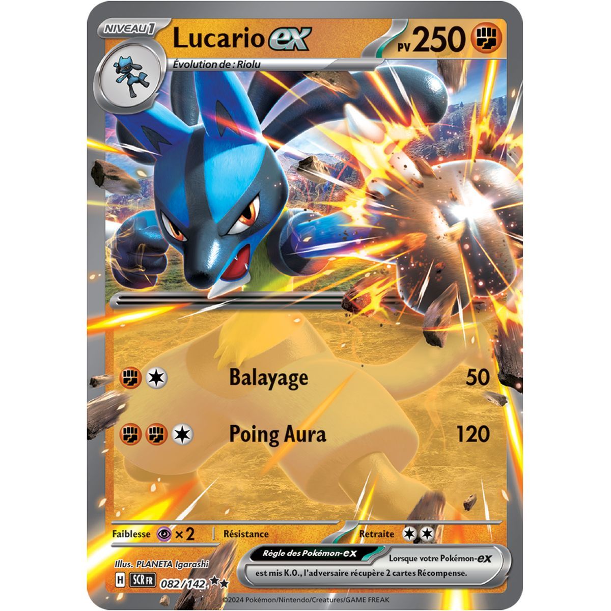 Item Lucario EX - Double Rare 82/142 - Scarlet and Purple Star Crown