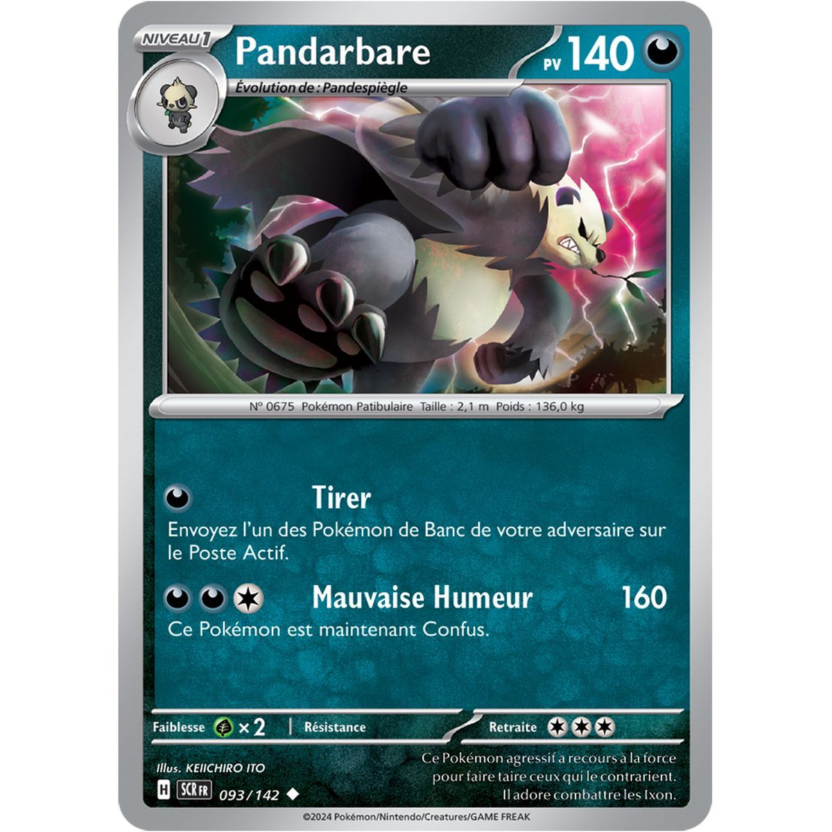 Pandarbare - Uncommon 93/142 - Scarlet and Violet Star Crown