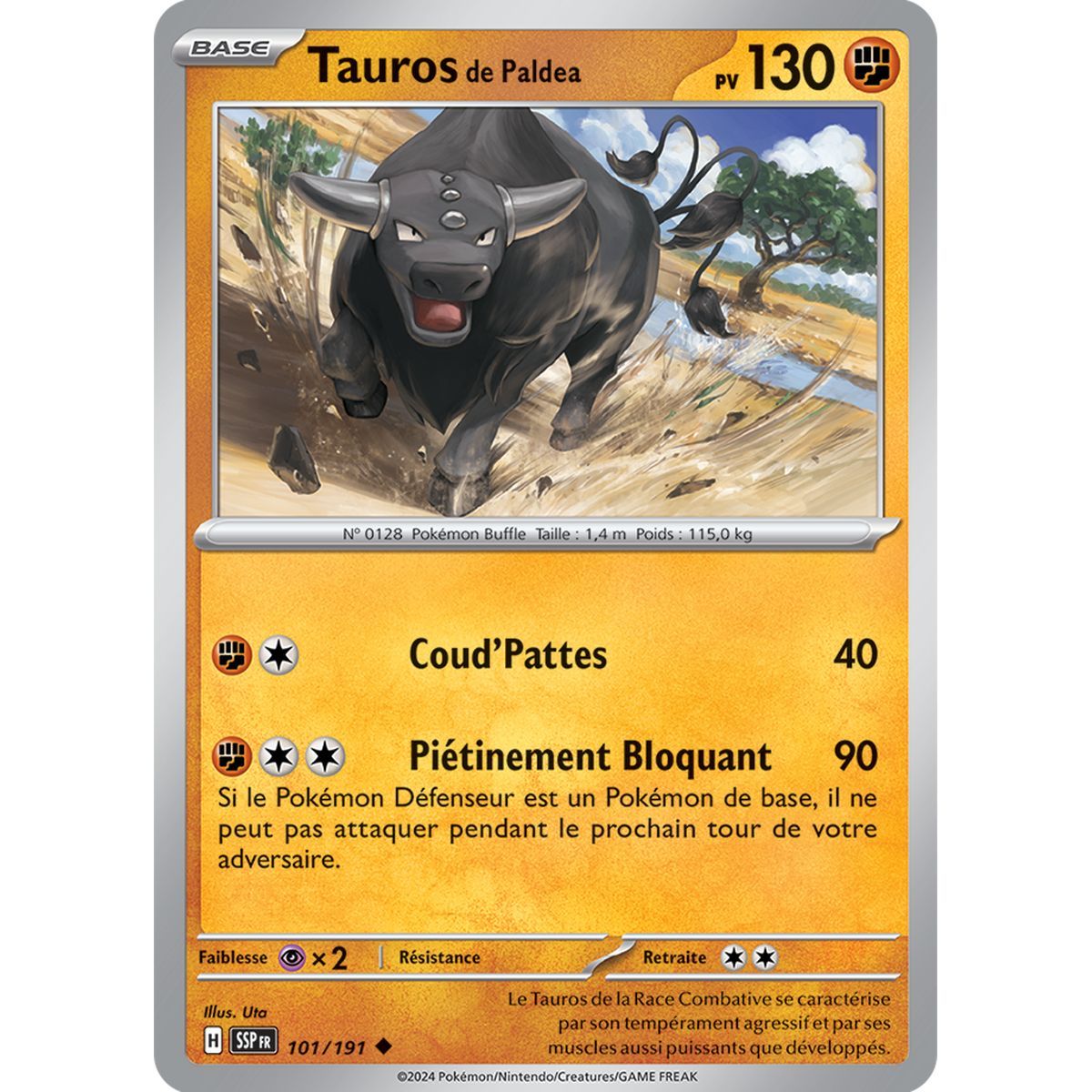 Tauros de Paldea - Uncommon 101/191 - Scarlet and Purple Surging Spark