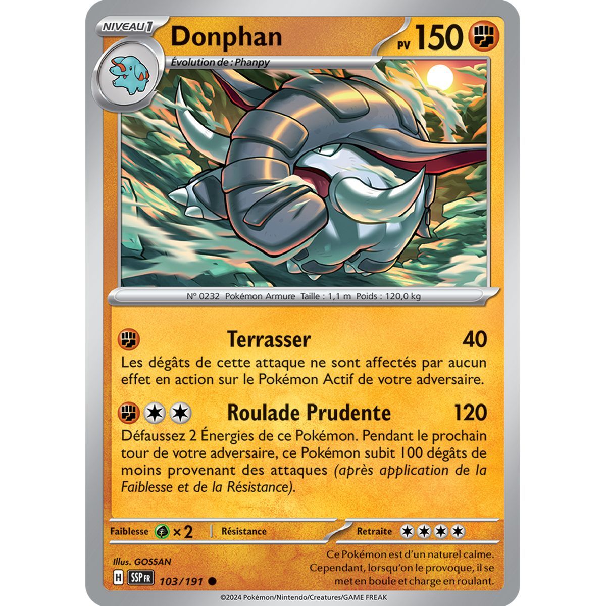 Donphan - Reverse 103/191 - Scarlet and Purple Surging Spark