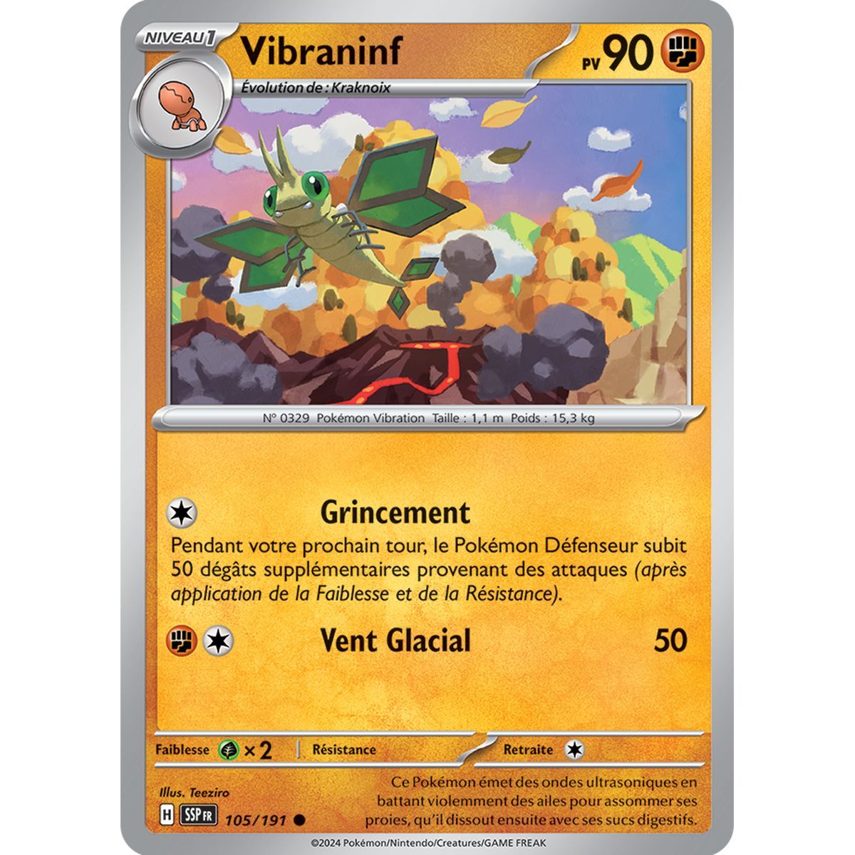 Vibraninf - Reverse 105/191 - Scarlet and Purple Surging Spark