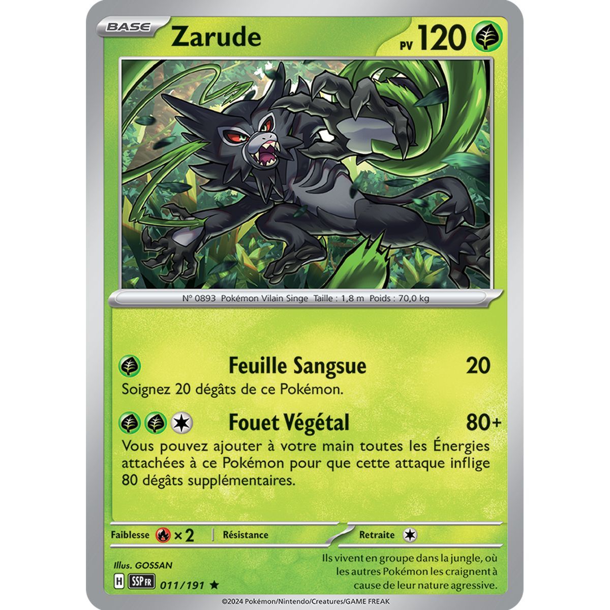 Zarude - Reverse 11/191 - Scarlet and Purple Surging Spark