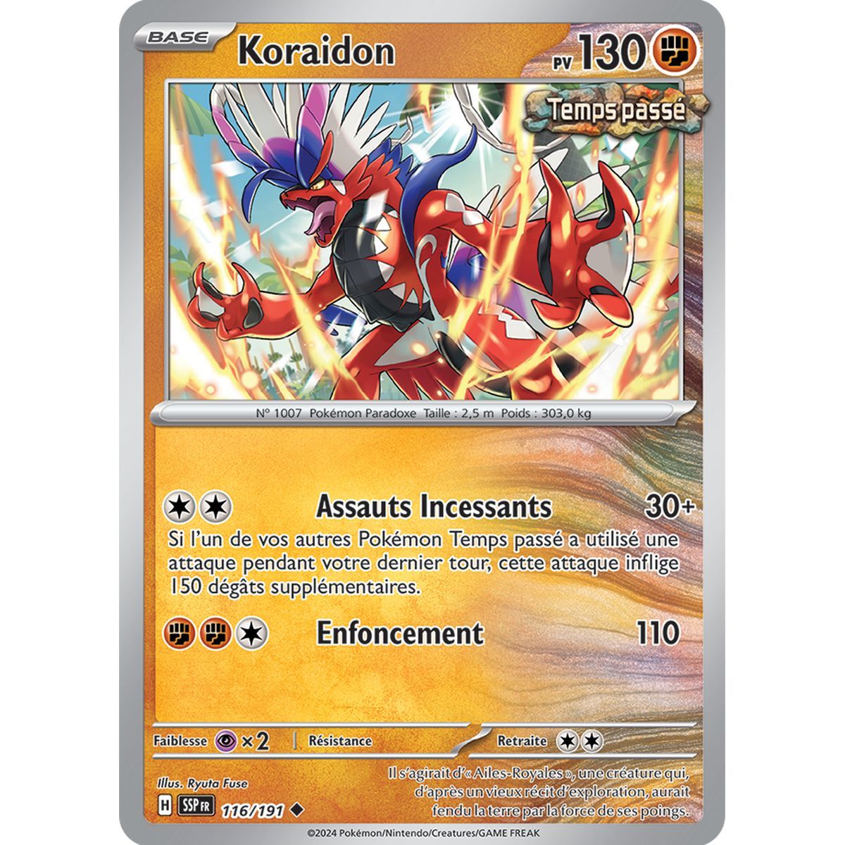 Koraidon - Uncommon 116/191 - Scarlet and Purple Surging Spark