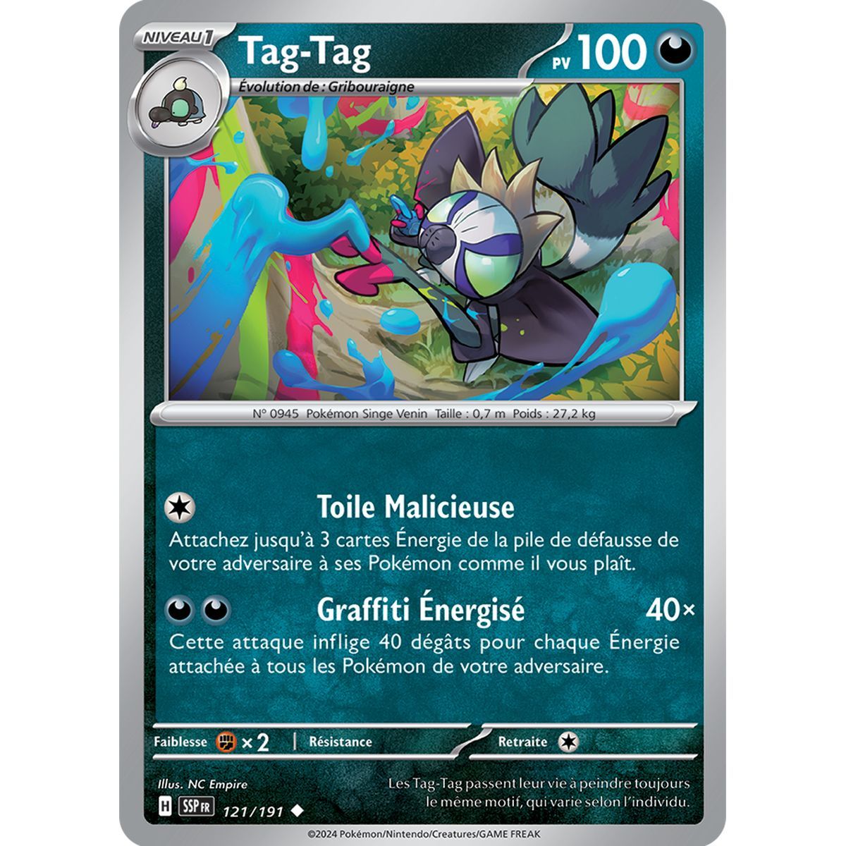 Tag-Tag - Uncommon 121/191 - Scarlet and Purple Surging Spark