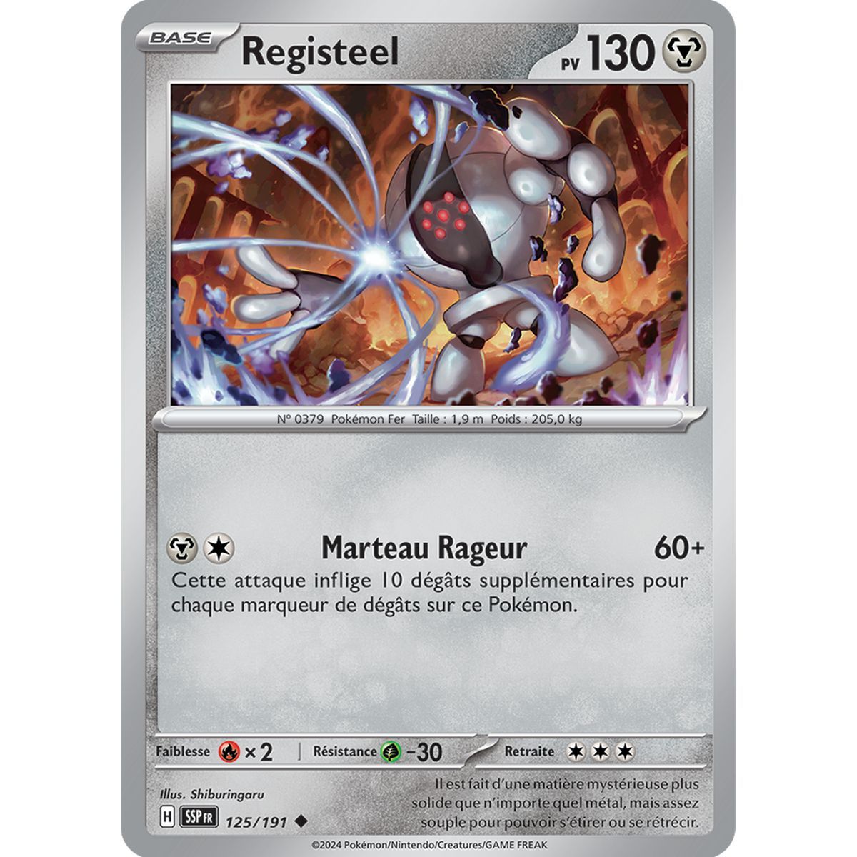 Registeel - Uncommon 125/191 - Scarlet and Purple Surging Spark