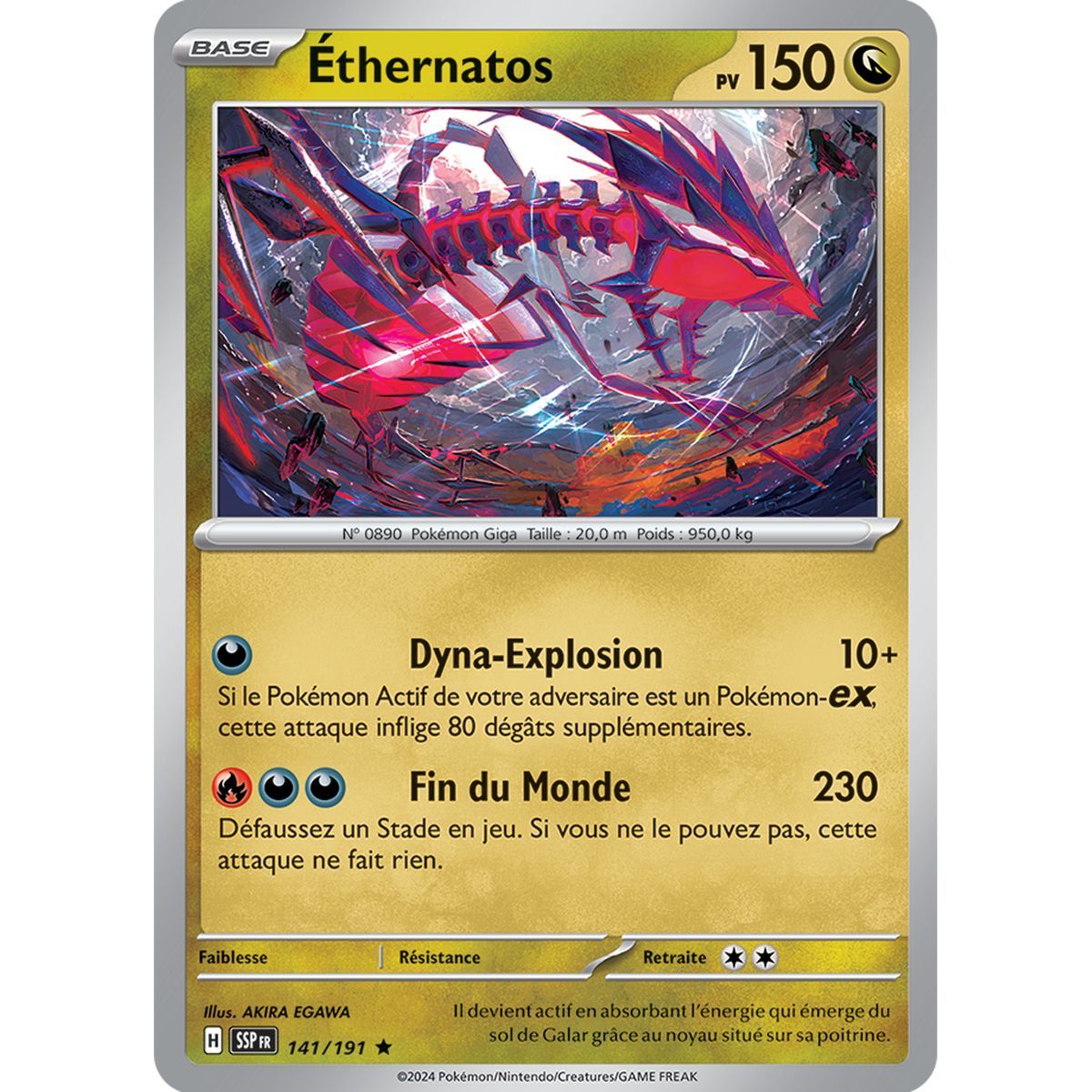 Eternatus - Holo Rare 141/191 - Scarlet and Purple Surging Spark