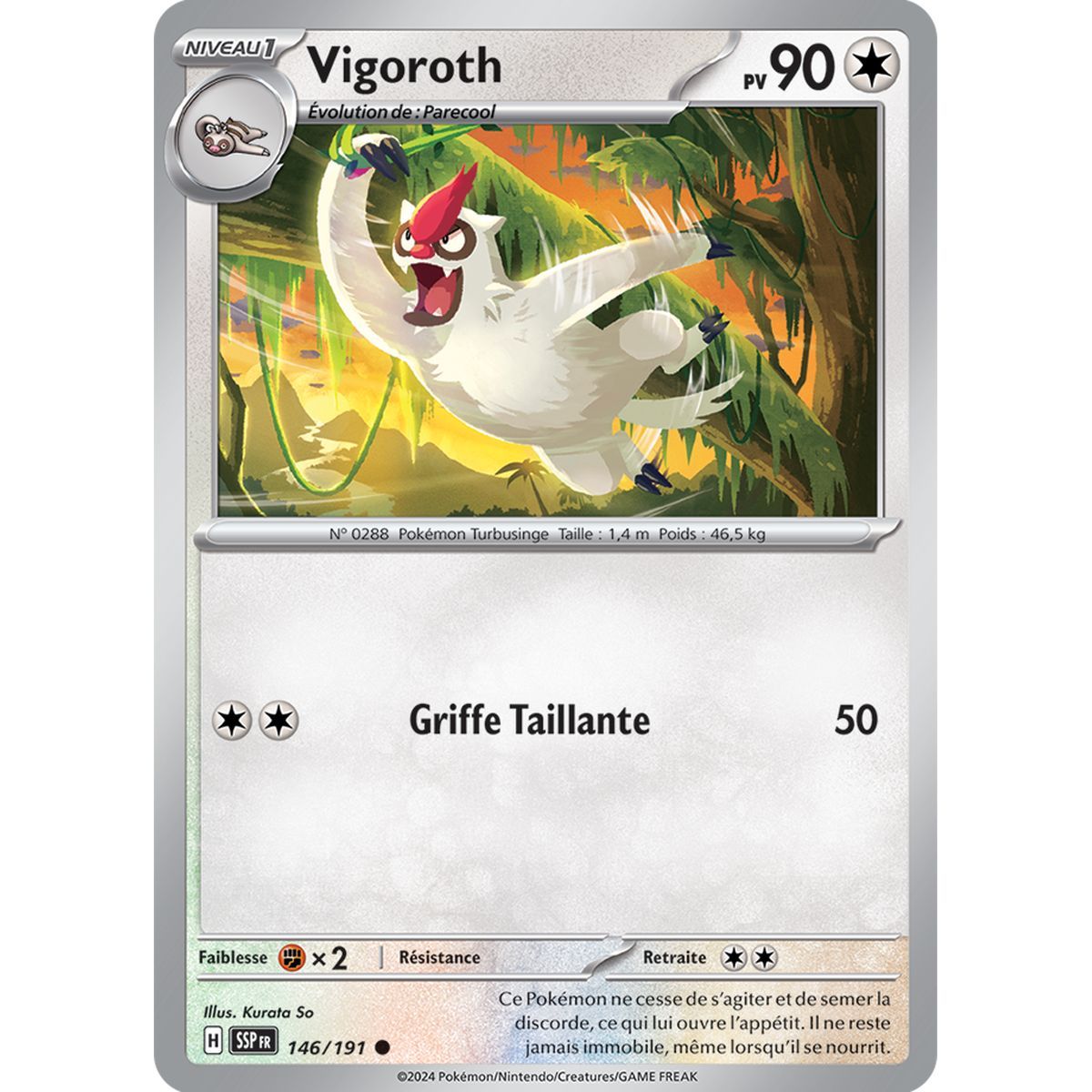 Vigoroth - Reverse 146/191 - Scarlet and Purple Surging Spark