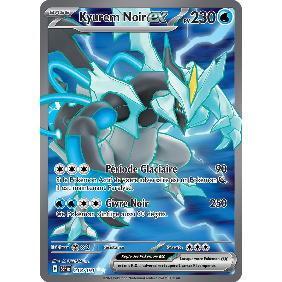 Kyurem Noir-ex - Ultra Rare 218/191 - Scarlet and Purple Surging Spark