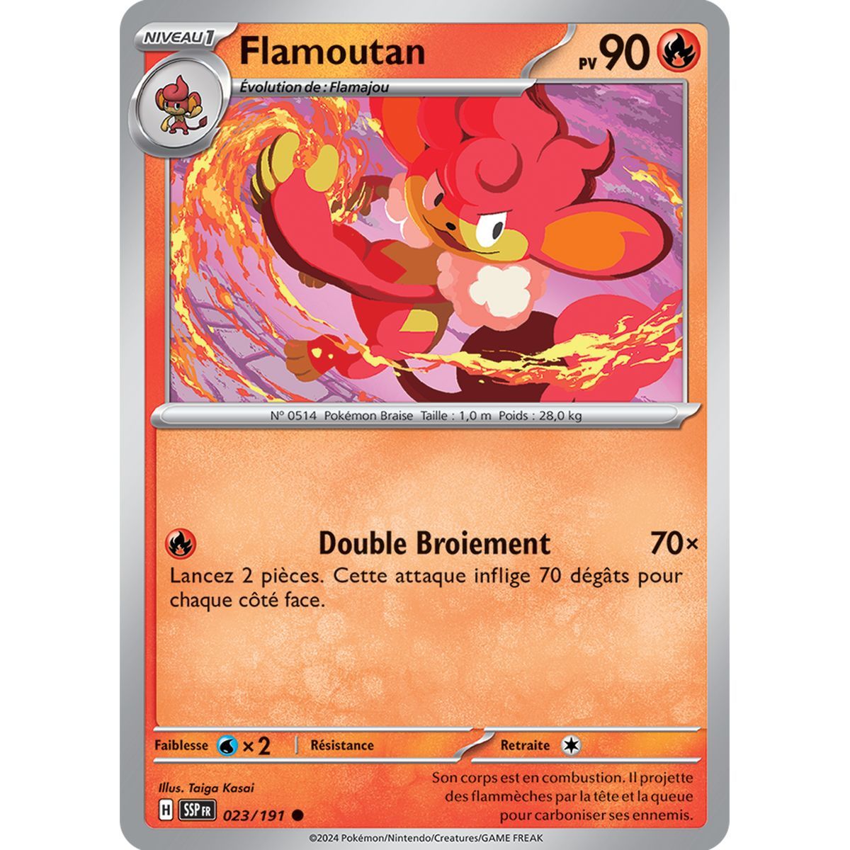 Flamoutan - Commune 23/191 - Scarlet and Purple Surging Spark