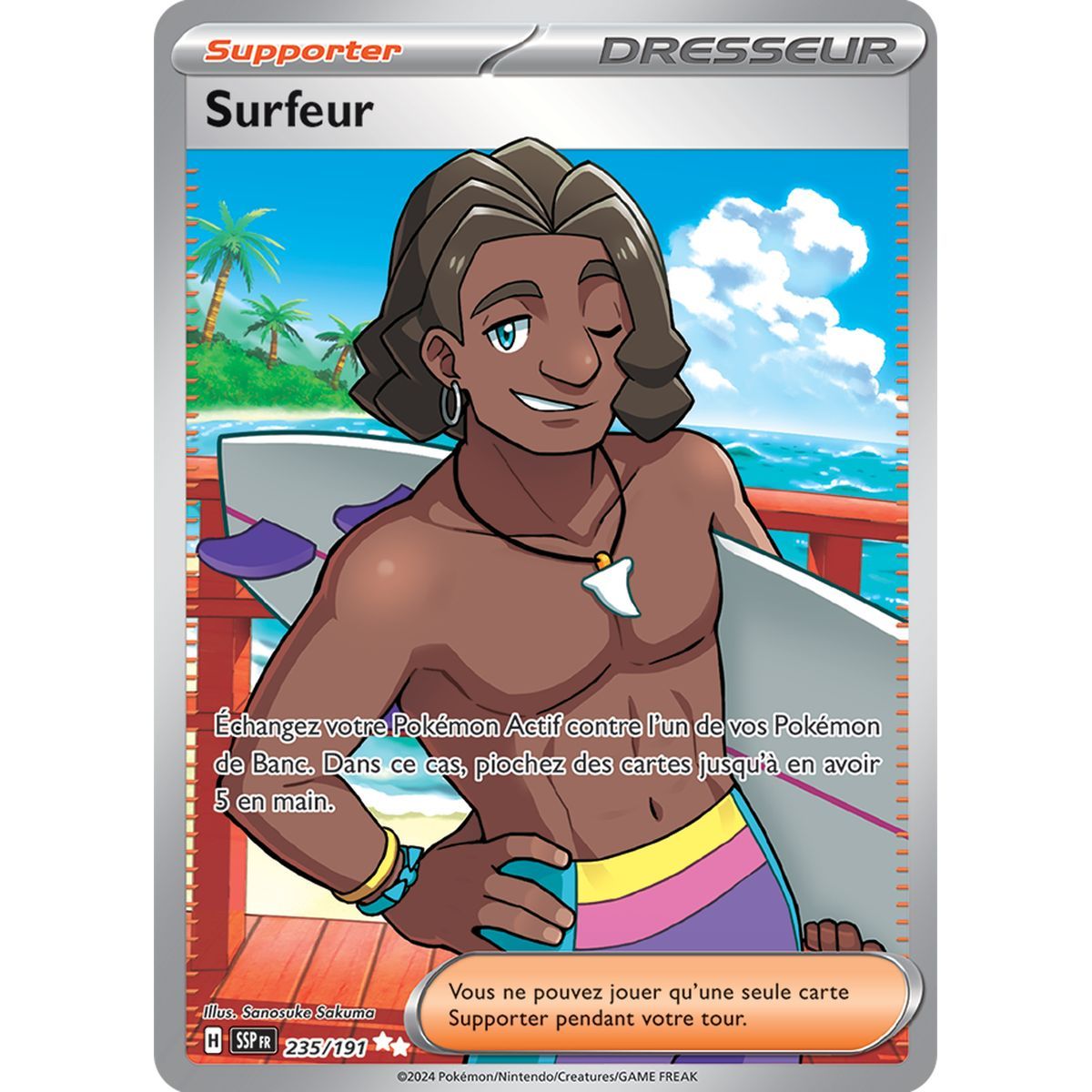 Surfer - Ultra Rare 235/191 - Scarlet and Purple Spark Surging